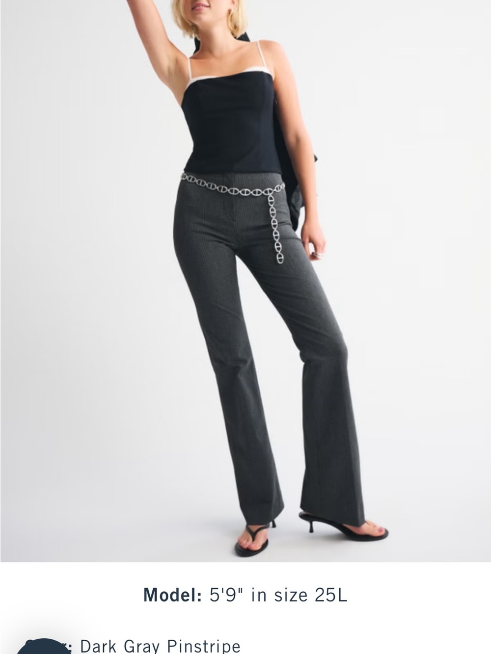 Abercrombie & Fitch Forme Bootcut Pant Pinstripe 26L